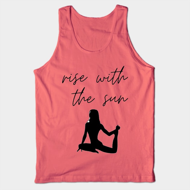 Sitting pilates woman silhouette Tank Top by TheDesigNook